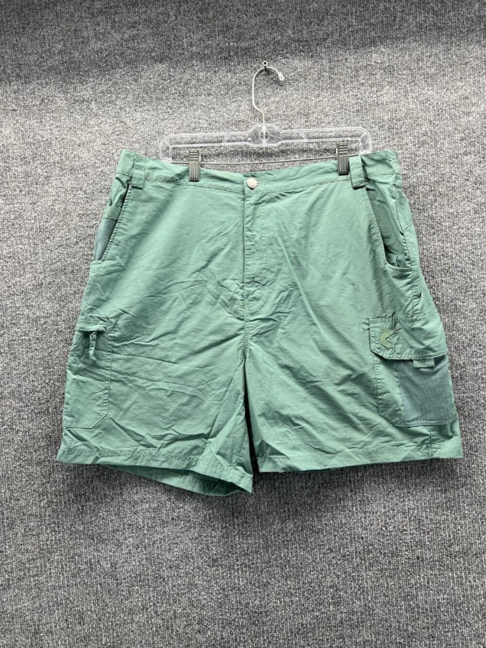 Reel Legends Shorts Mens XL Green Fishing Athletic Microfiber Quick Dry 9 Inseam